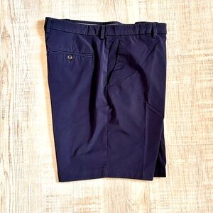 Perry Ellis Portfolio Shorts Men's 38 Regular Fit Chino Vintage Indigo Stretch